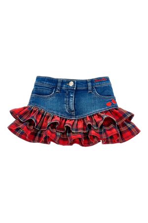 denim cotton skirt MONNALISA KIDS | 19F711NP60430055